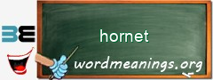 WordMeaning blackboard for hornet